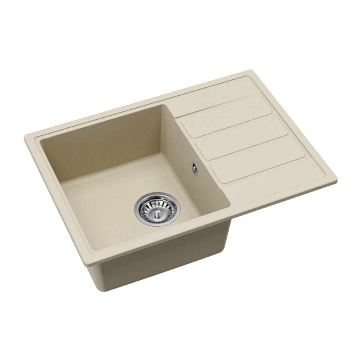 62x44 cm évier avec égouttoir réversible en Granite, à encastrer, jasmin (SATSINKGE2J)