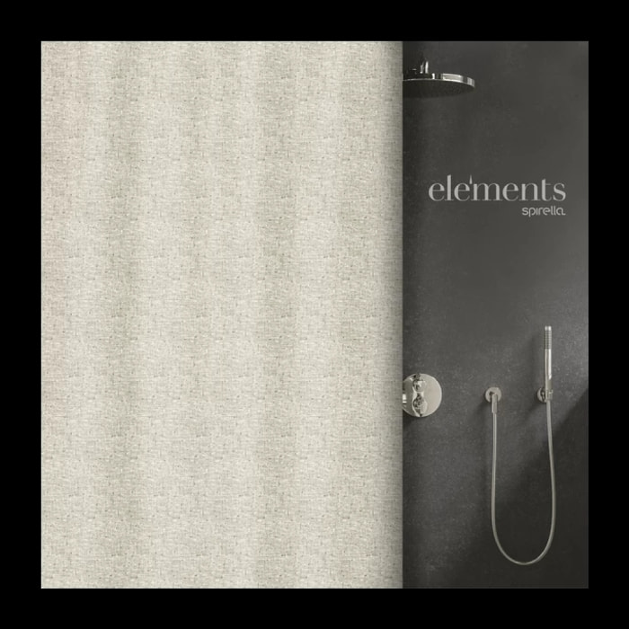 Rideau de douche Polyester ILO Beige Elements by Spirella