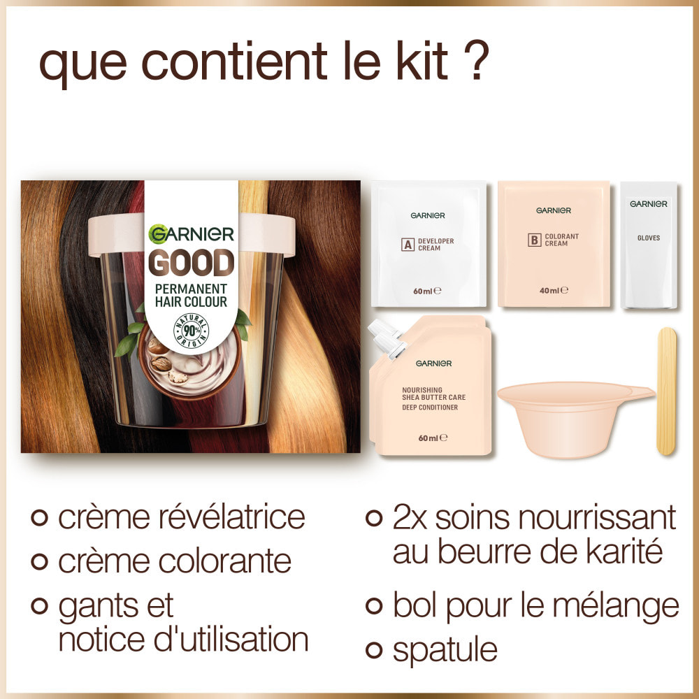 Garnier Good Coloration 5.0 Châtain clair café Starter kit