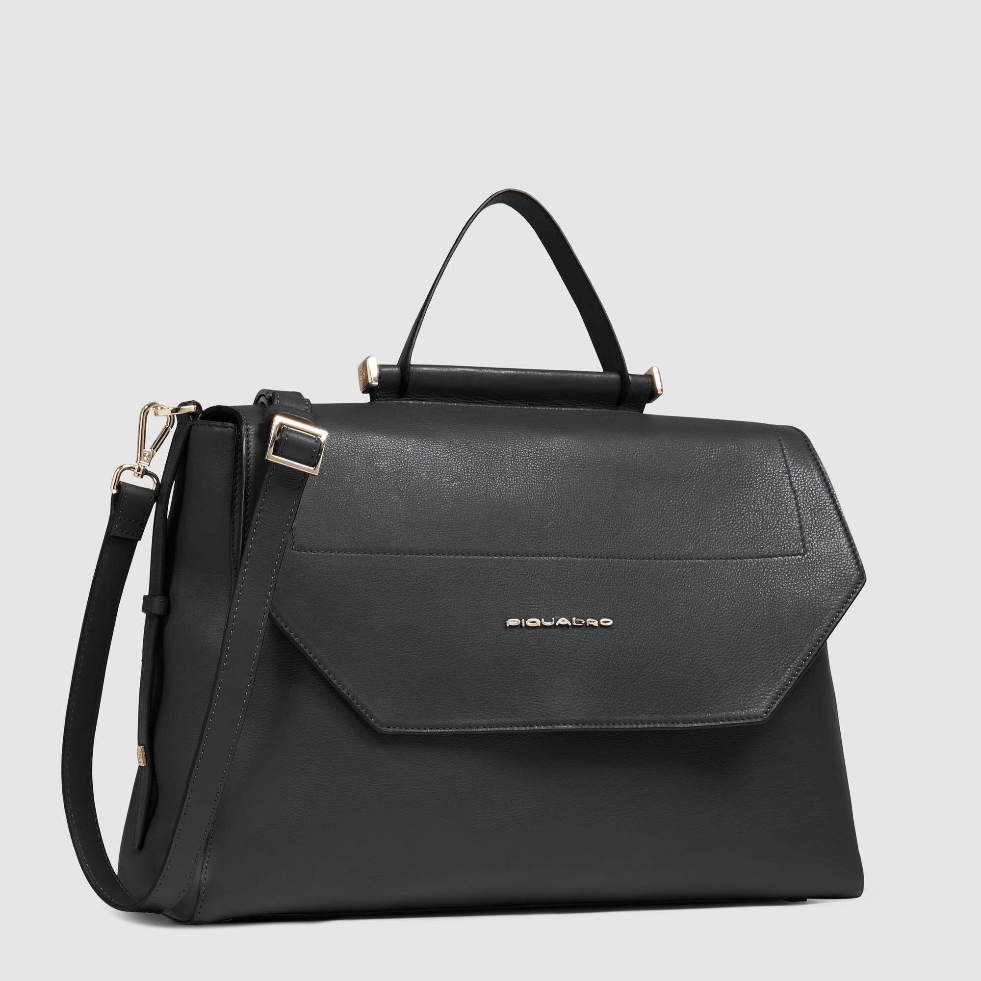 Piquadro Borsa donna modello satchel in pelle porta pc 14"