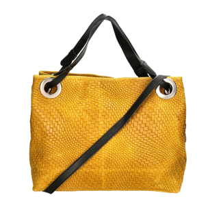 Borsa a spalla da donna - Modello Emilia - Vera pelle - 36.0 x 29.0 x 13.0 cm
