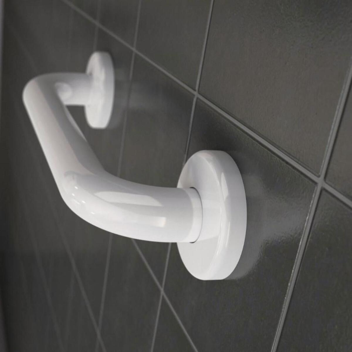 Barre d'appui inox 300 mm AKW recouvert d'époxy blanc - 01240WH-LS