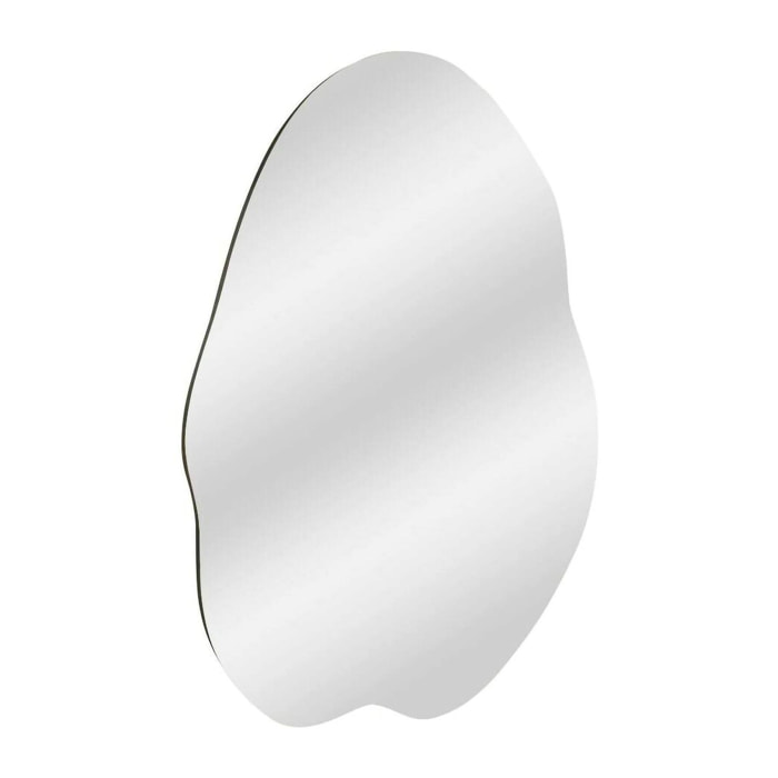 Specchio Freya, Specchiera, Articolo d'arredo a muro, Decorazione con specchio, 60x2h85 cm, Nero