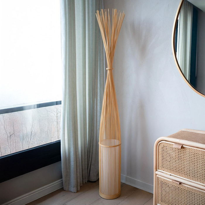 Lampadaire en bambou naturel - Huron