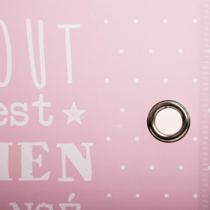 Columna estantería de almacenamiento en color rosa/l. 34 x d. 31,5 x h. 139 cm