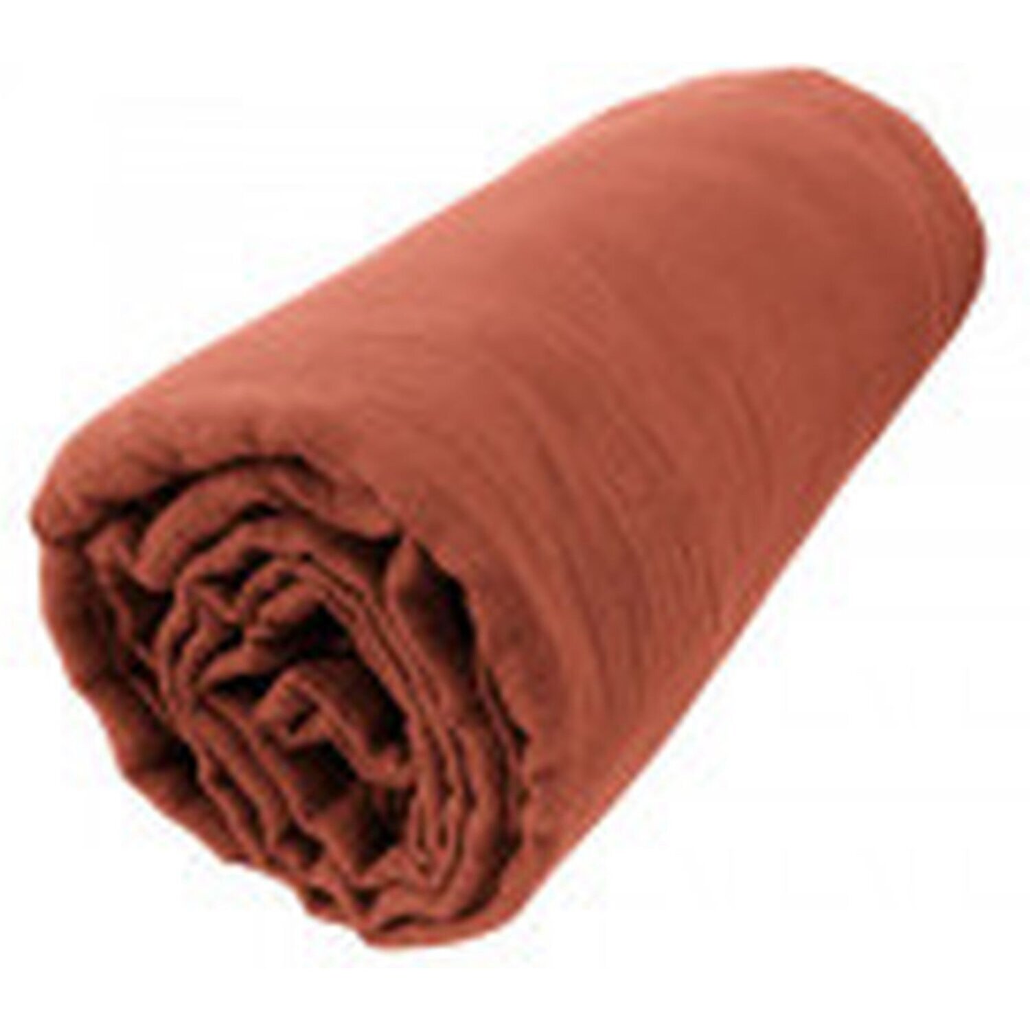 Drap housse - bonnet:30cm - 100% gaze de coton terracotta