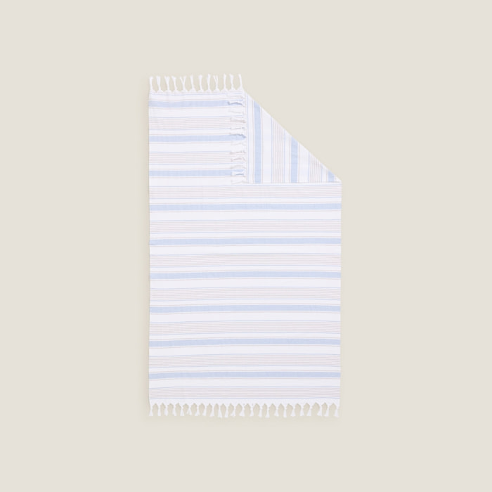 Toalla pareo algodón rayas Jorne color azul