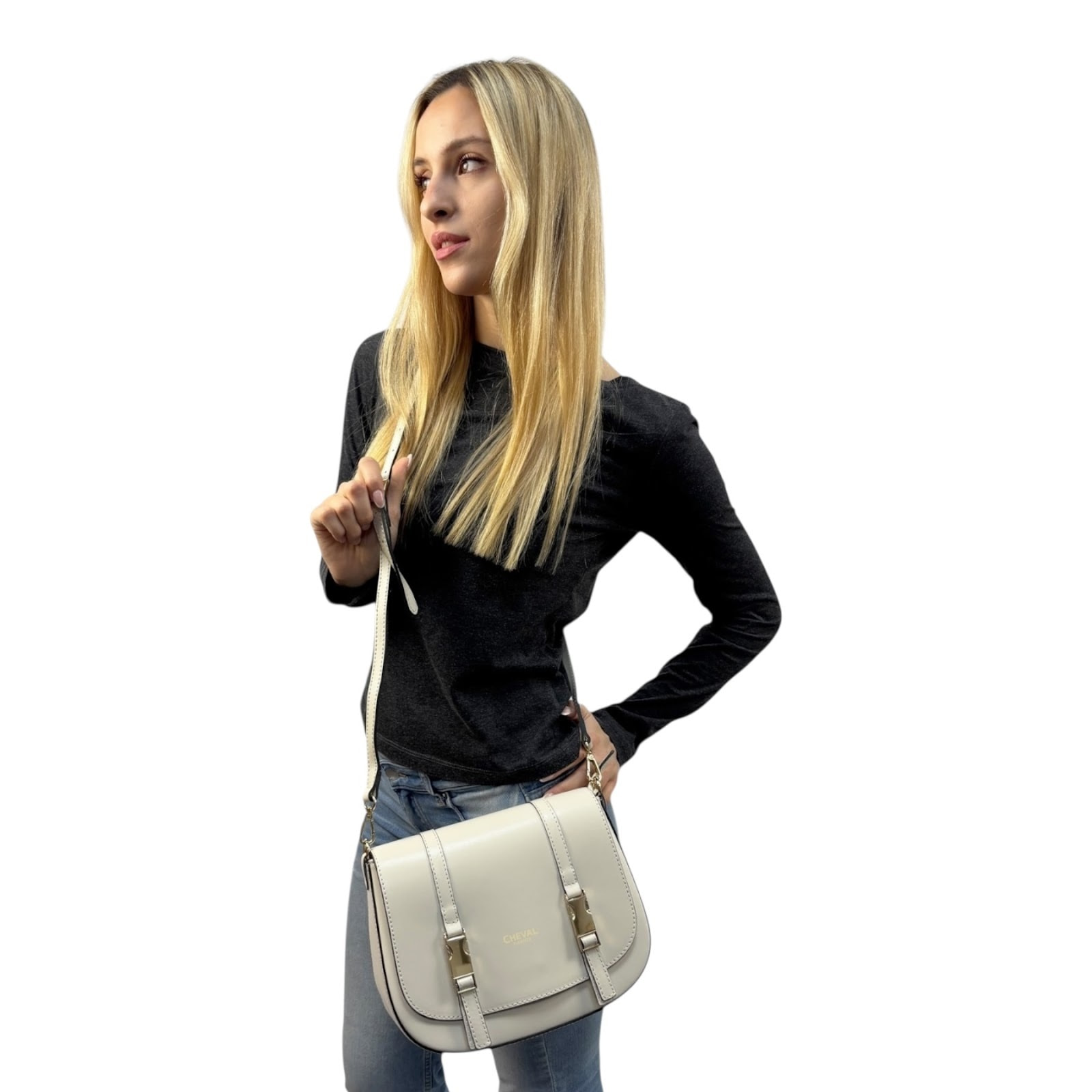 Borsa a tracolla Cheval Firenze Alice Beige