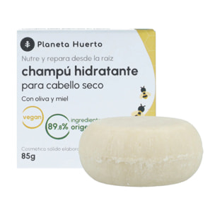 Champú sólido hidratante Oliva y Miel Planeta Huerto 85 gr