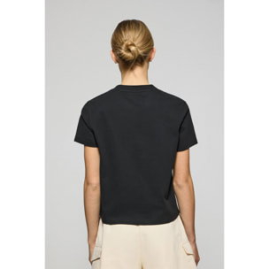 Maglietta Tori nera con logo Minimal Combo Polo Club