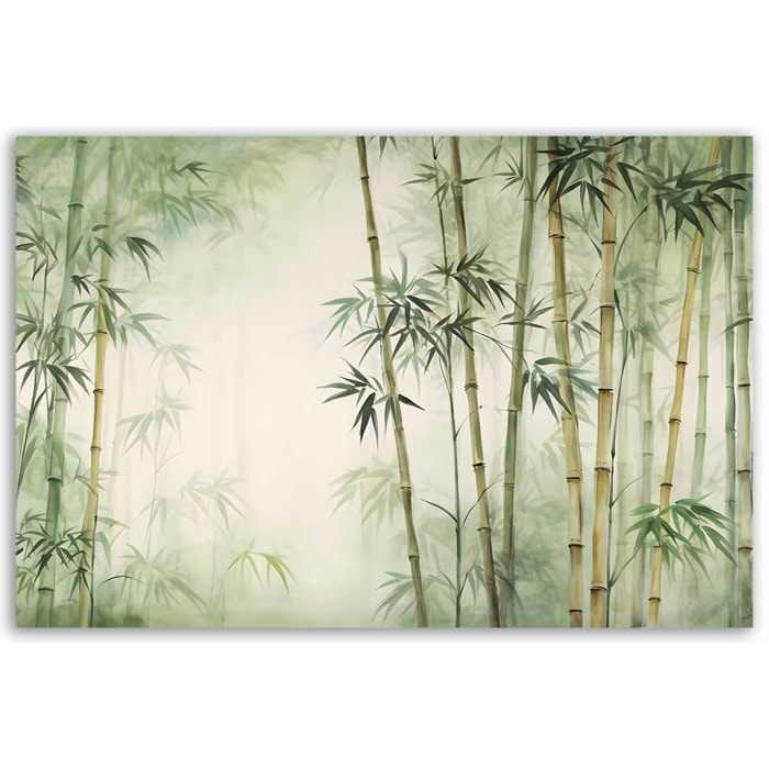 Tableau forêt de bambous zen Toile imprimée