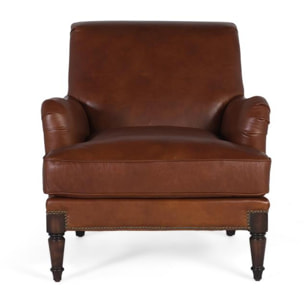 FAUTEUIL EN CUIR - 88 x 82 x 94 cm