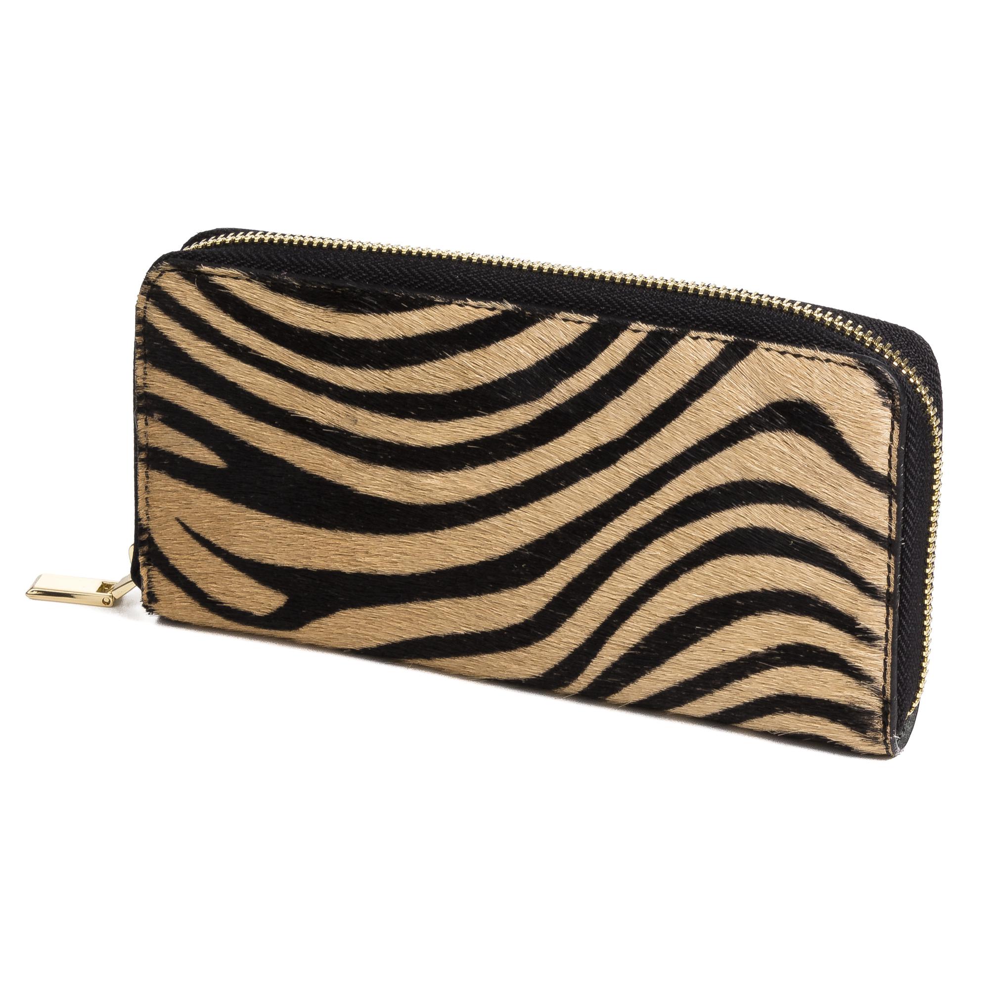 Stella Cartera Mujer Mujer.Piel auténtica Cavallino Tigre