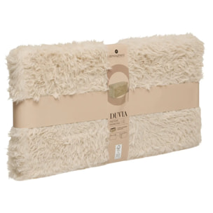 Pouf Duvia rectangulaire pliable 38x76cm beige