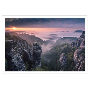 Affiche paysage sunrise on the rocks Affiche seule