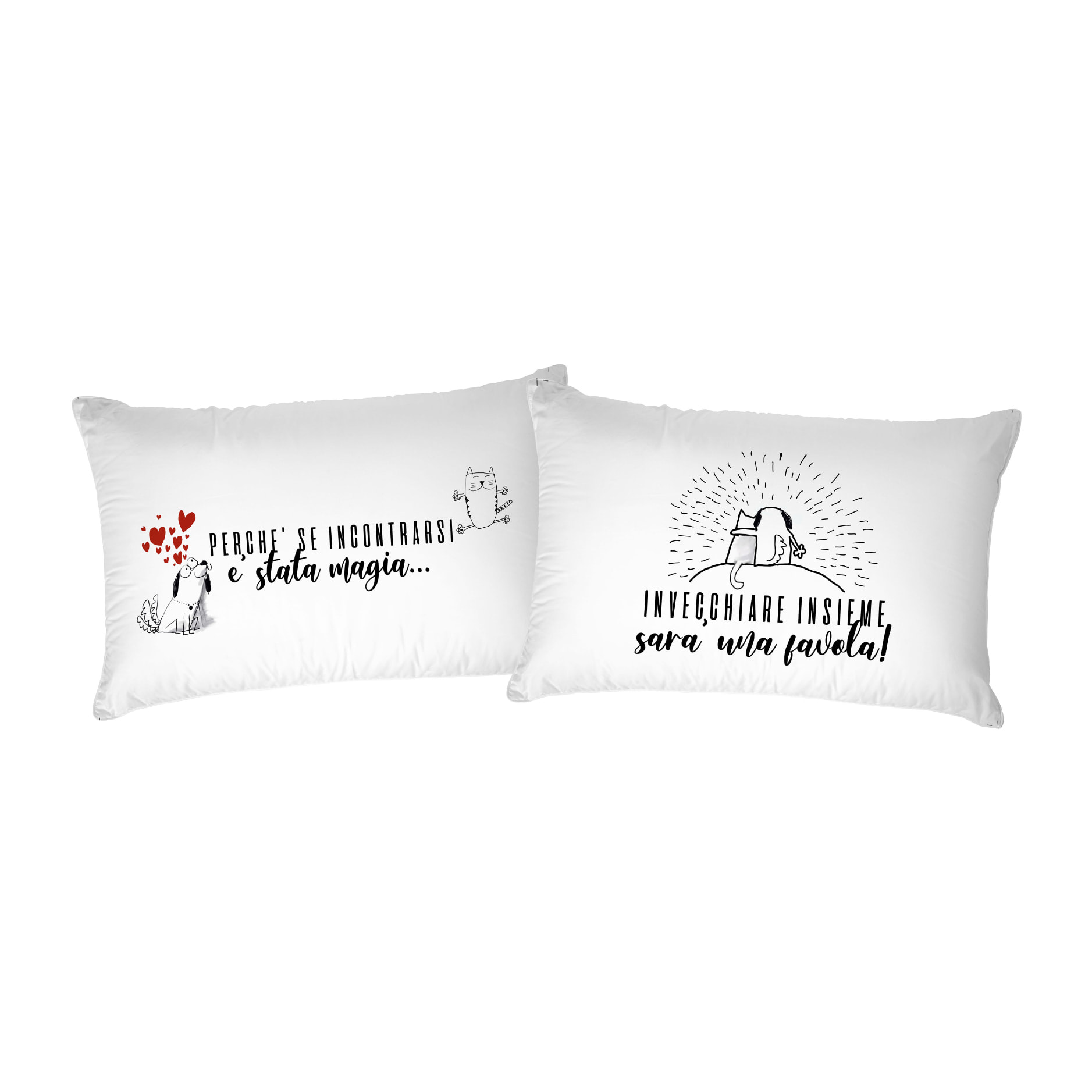 COPPIA FEDERE PRINTED, 100% Cotone, Stampa Digitale, Made in Italy - 50
