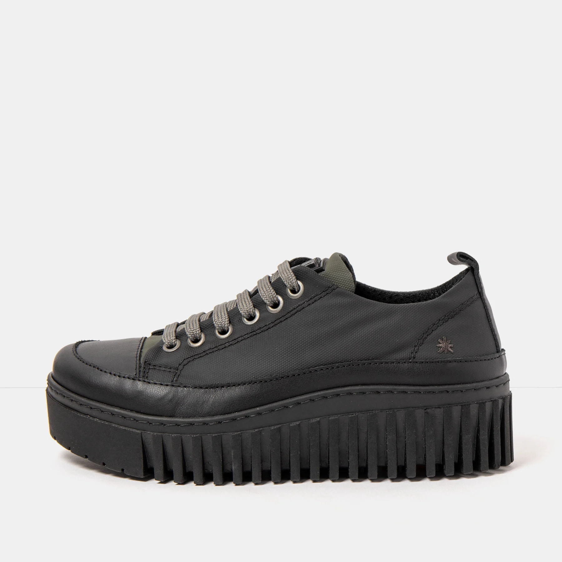 Zapatos 1518A RUBBER NYLON BLACK-KAKI/BRIGHTON color Black-kaki