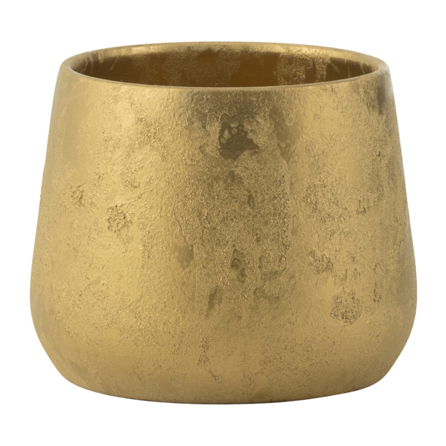 J-Line cache-pot round terra -  céramique - or - large