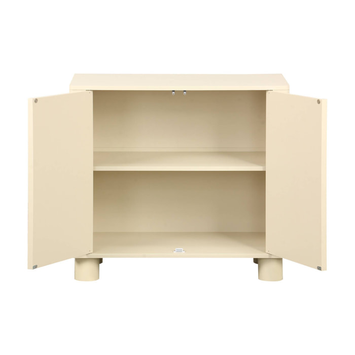 Buffet décor bois 2 portes réversibles 80cm PONDI