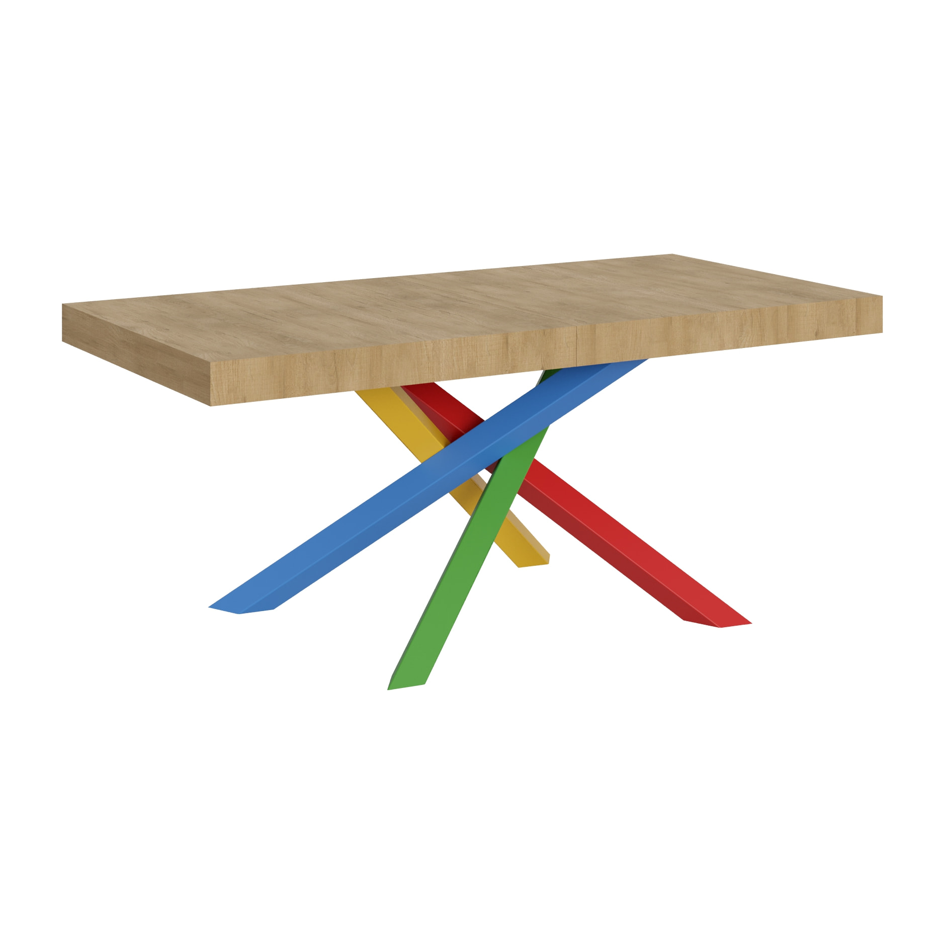 Tavolo allungabile 90x200/304 cm Volantis quercia natura telaio 4/B