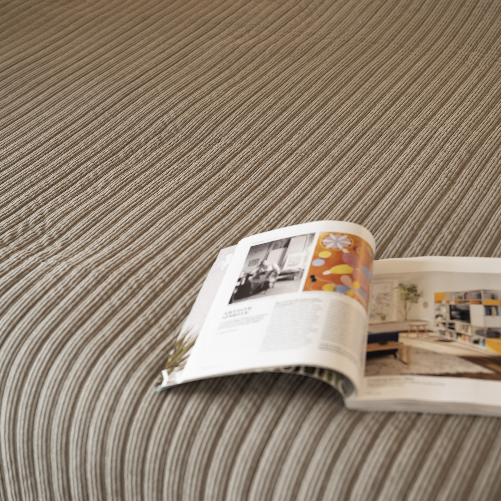 Jeté de lit matelassé en velours côtelé - Lin
