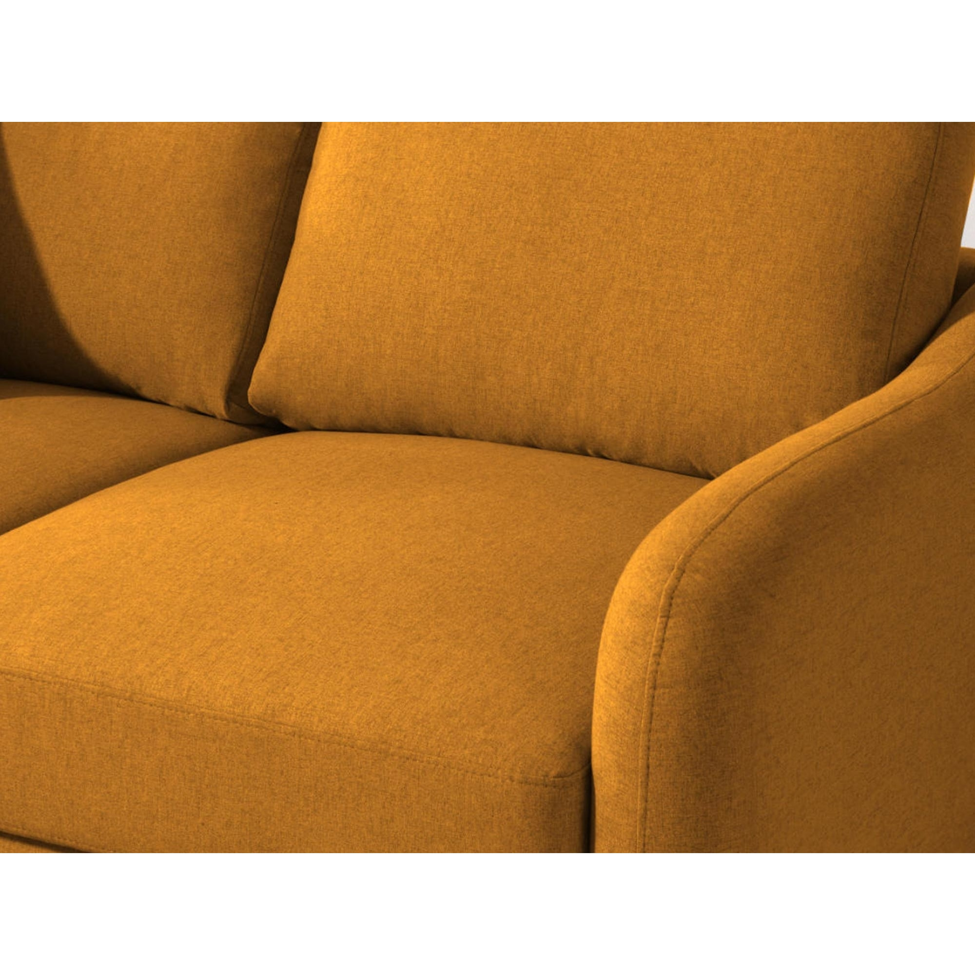 Will - canapé panoramique en U - 7 places - convertible avec coffre - en tissu - Jaune