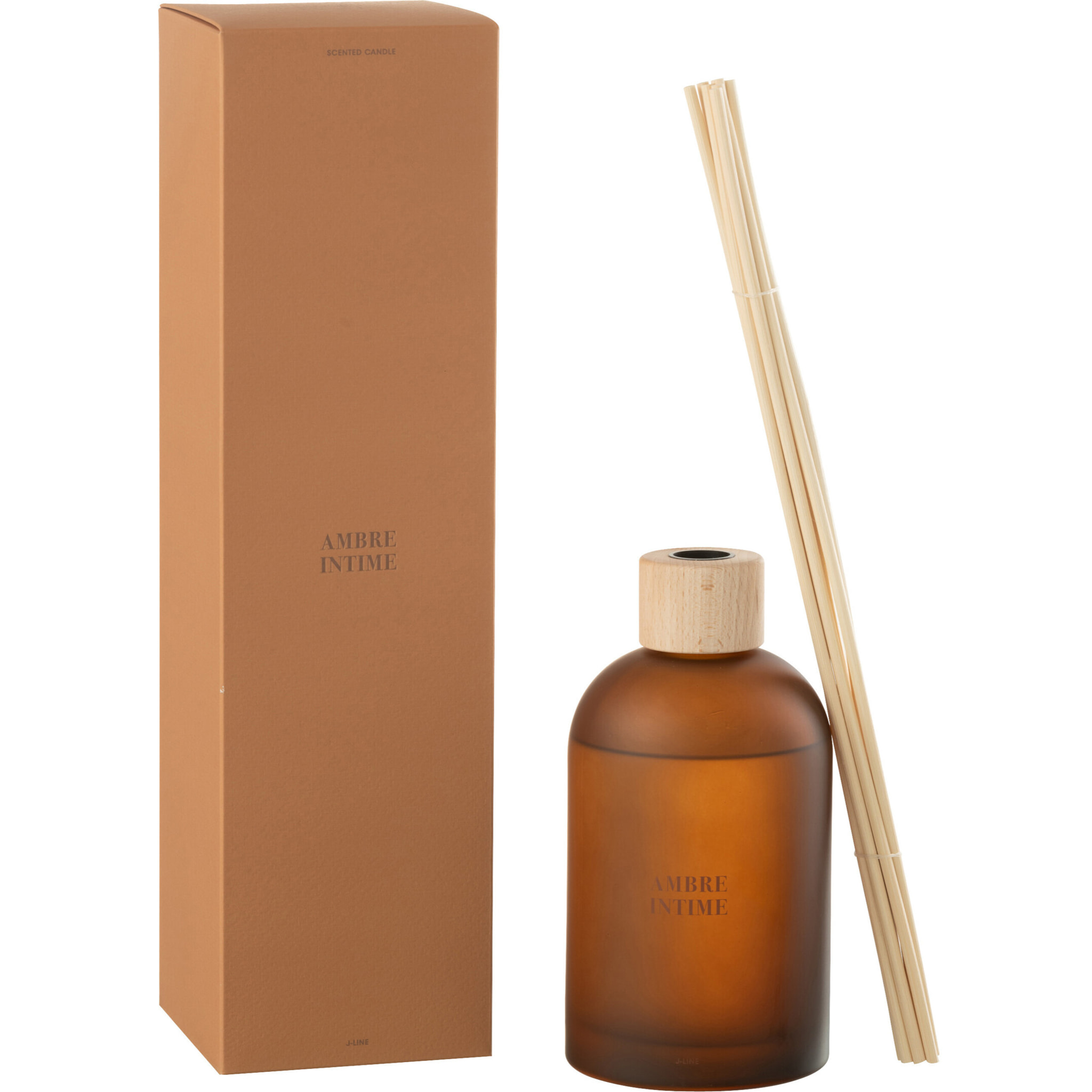 J-Line Bâtonnets parfumés Accords Essentiels - Ambre Intime - ocre - 550 ml