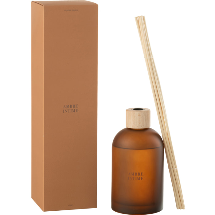 J-Line Bâtonnets parfumés Accords Essentiels - Ambre Intime - ocre - 550 ml