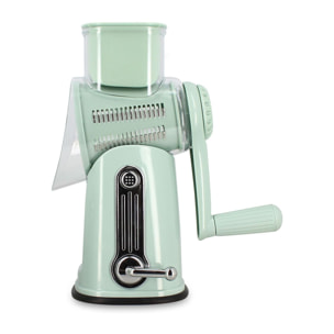 Mandoline rotative en polypropylène celadon et acier inoxydable
