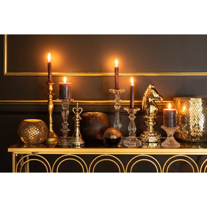 J-Line chandelier/Bougeoir Tibo - verre - transparent - small