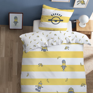 Parure de lit imprimée 100% coton, LES MINIONS SKETCH