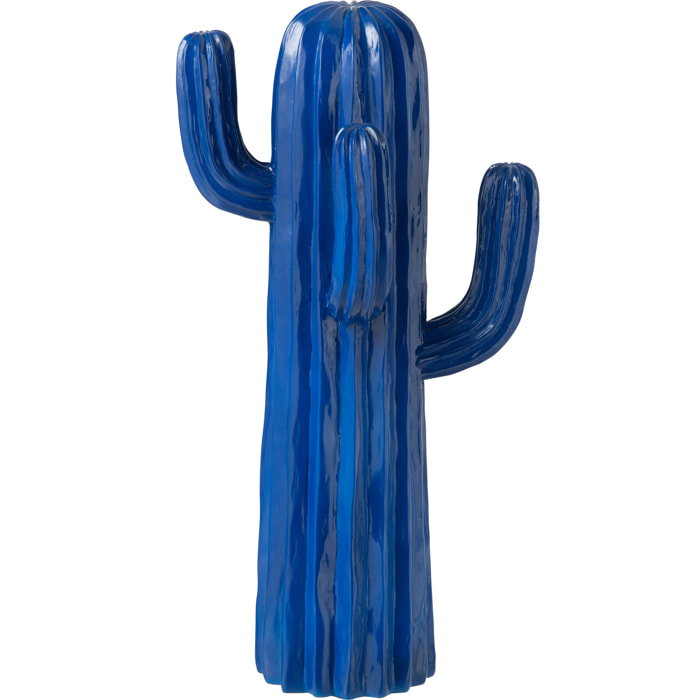 J-Line décoration Cactus - polyrésine - bleu - large