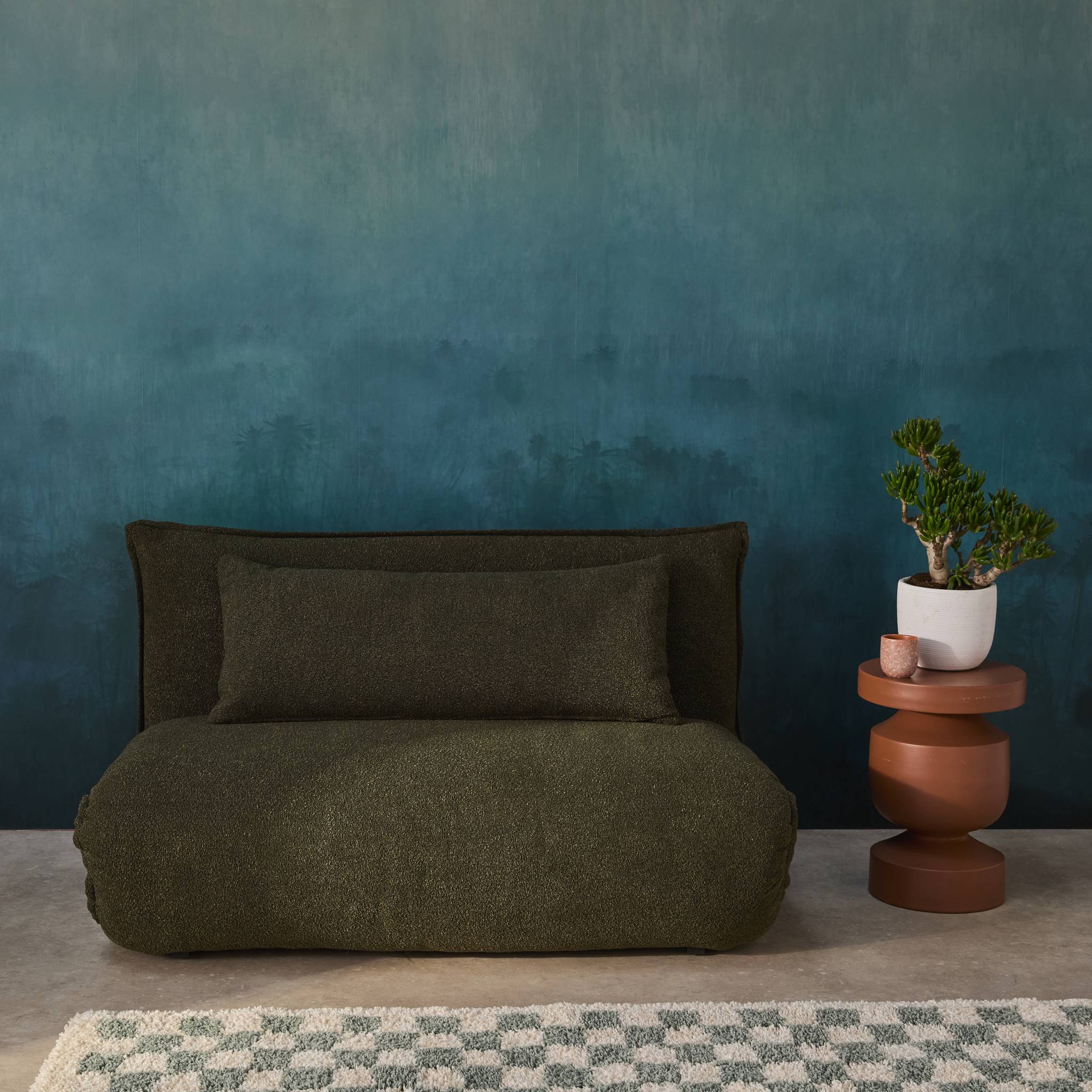 Chauffeuse convertible 2 places bouclette texturée  FLEEEP