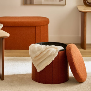 Pouf Fink rond pliable D.38cm ambre