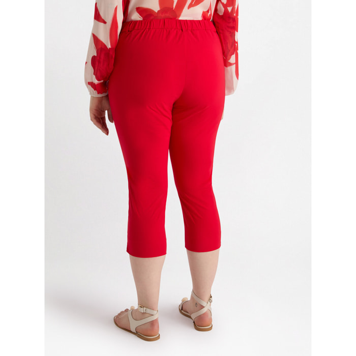 Fiorella Rubino - Pantalones capri con aberturas en la parte inferior - Rojo