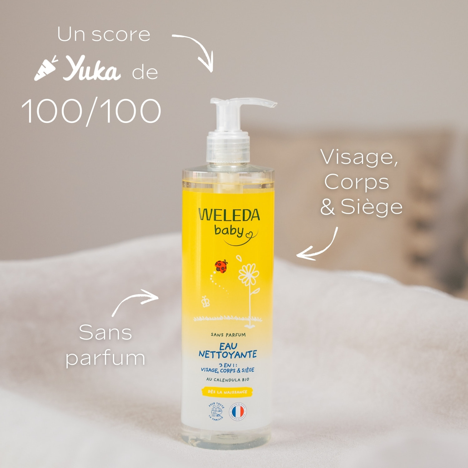 WELEDA - Eau nettoyante Calendula sans parfum - 400 ml