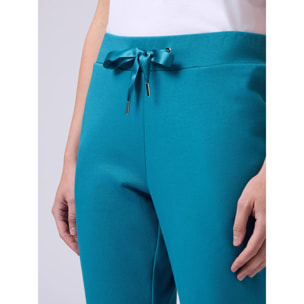 Oltre - Pantalones de chándal de mezcla de algodón - Petrol Blue