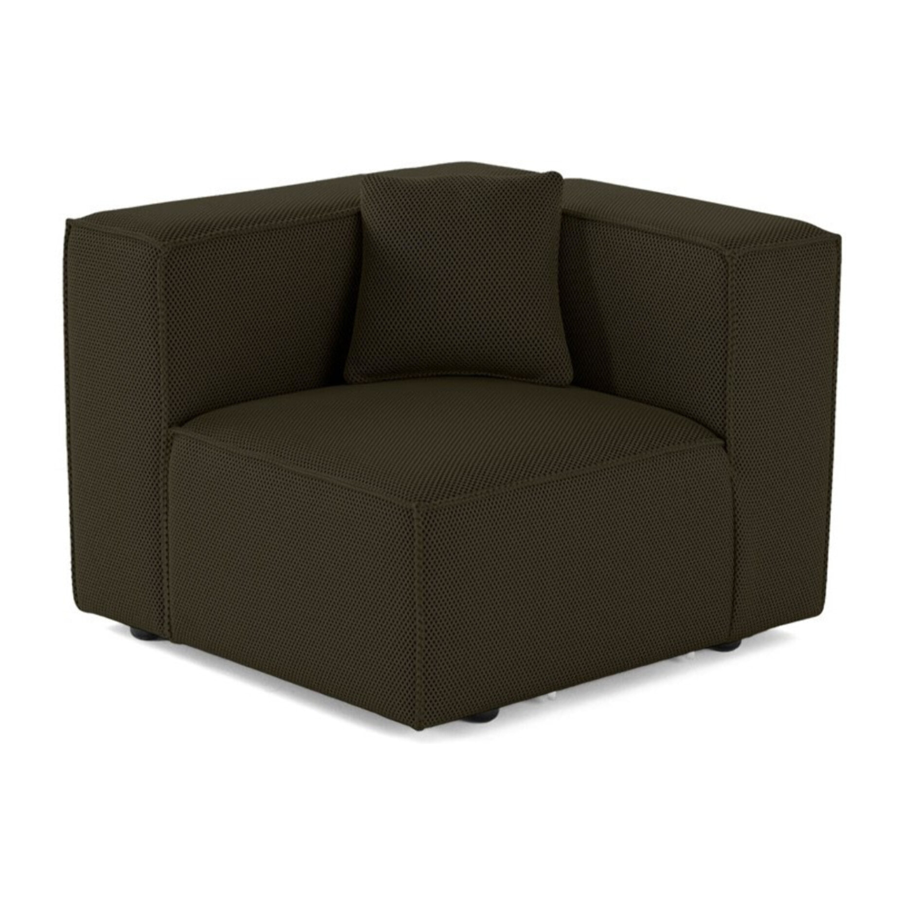 Arty - module d'assise gauche - en tissu mailles 3D - Vert
