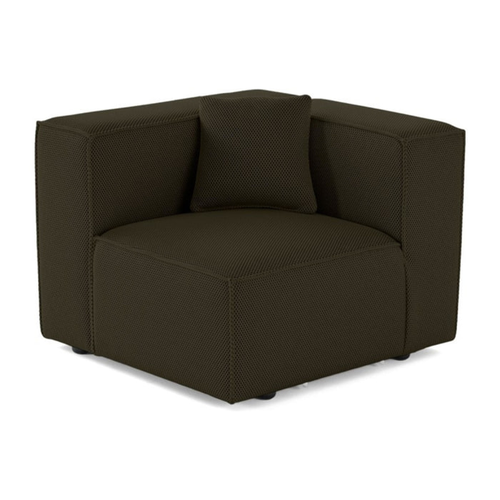 Arty - module d'assise gauche - en tissu mailles 3D - Vert