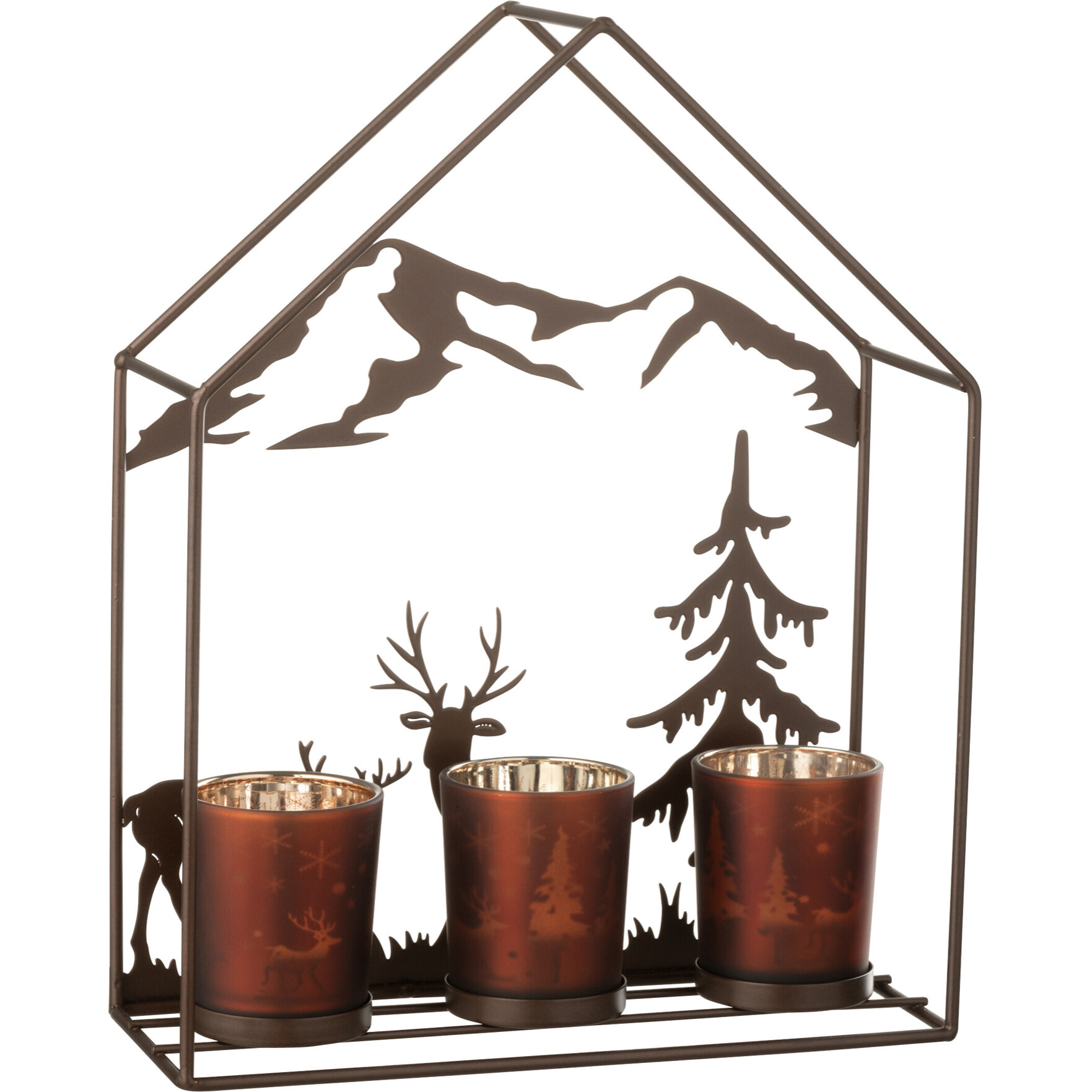 J-Line photophore 3 Verres - fer - brun