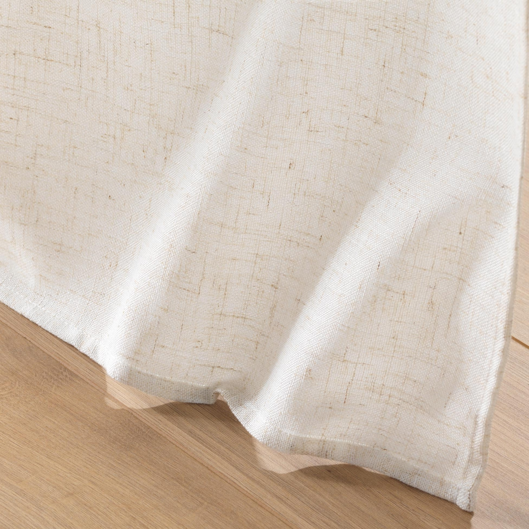 Rideau polylin à anneaux tamisant - Naturel