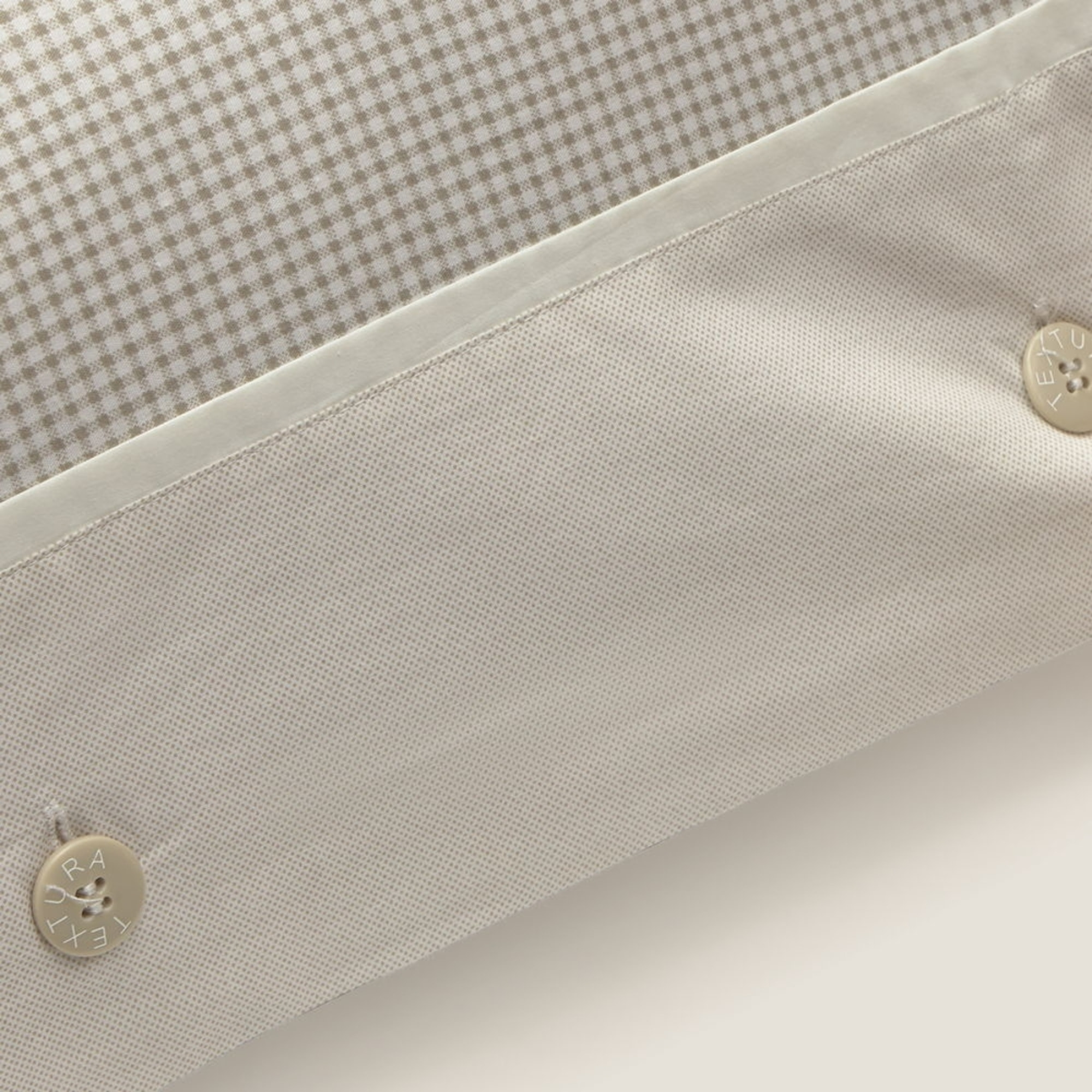 Funda de almohada de algodón 180 hilos cuadros vichy Gropat color gris piedra 100% Algodón