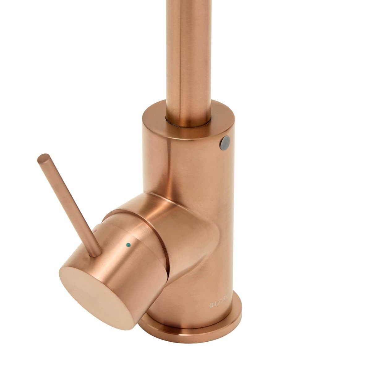 Aurum set mitigeur lavabo haut acier inoxydable + mitigeur cuisine avec bras pivotant, or rose (SATBR2805BRG)