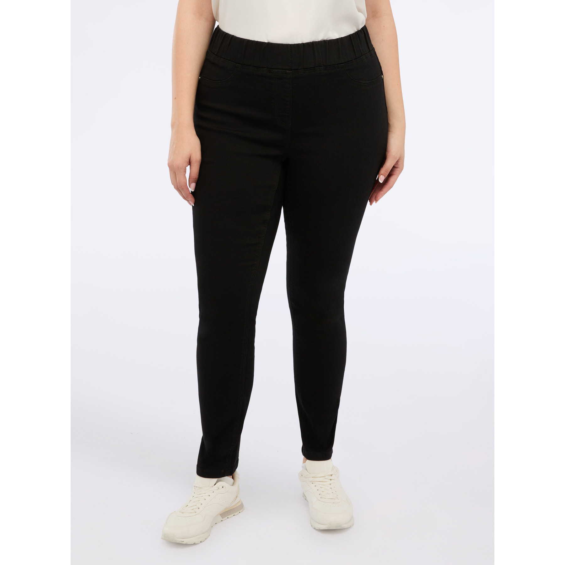 Fiorella Rubino - Jeggings totalmente negros con cintura elástica - Negro