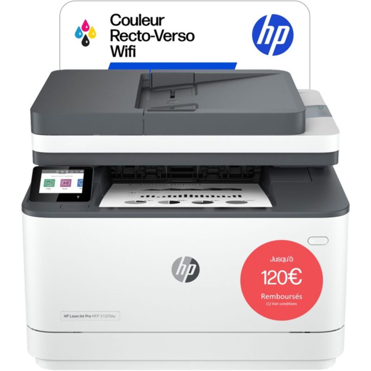 Imprimante multifonction HP LaserJet Pro MFP 3102fdn