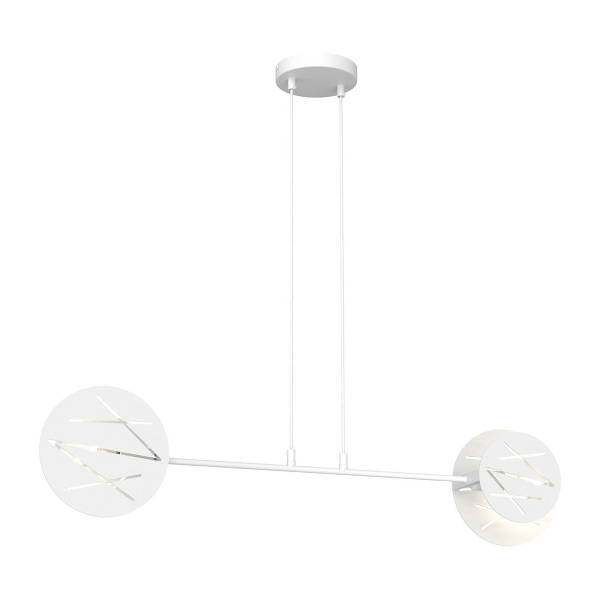 Lampada a sospensione Xotic in acciaio bianco opaco