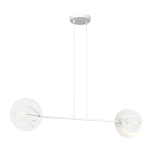 Lampada a sospensione Xotic in acciaio bianco opaco
