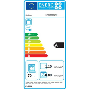 Four encastrable ROSIERES FC3O5871PN - Pyrolyse - Chaleur pulsée - Porte froide
