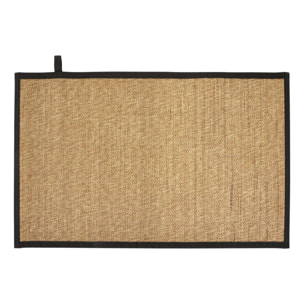 Tapis de bain texturé Stemy 50x80cm noir