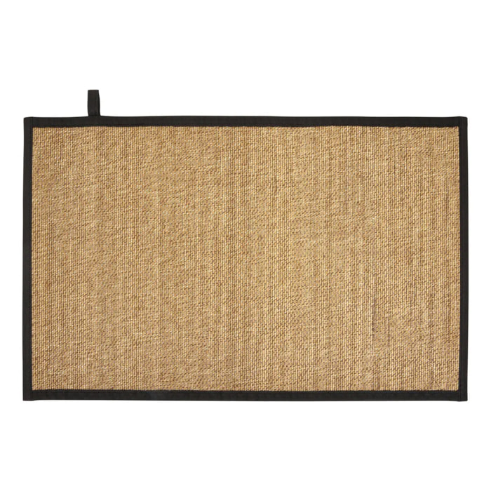 Tapis de bain texturé Stemy 50x80cm noir